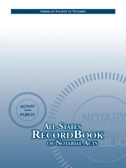 ASN All-States Notary Recordbook, North Carolina